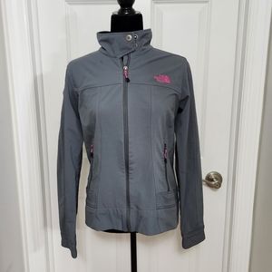 The North Face Gray with Pink Accents Full Zip Jacket